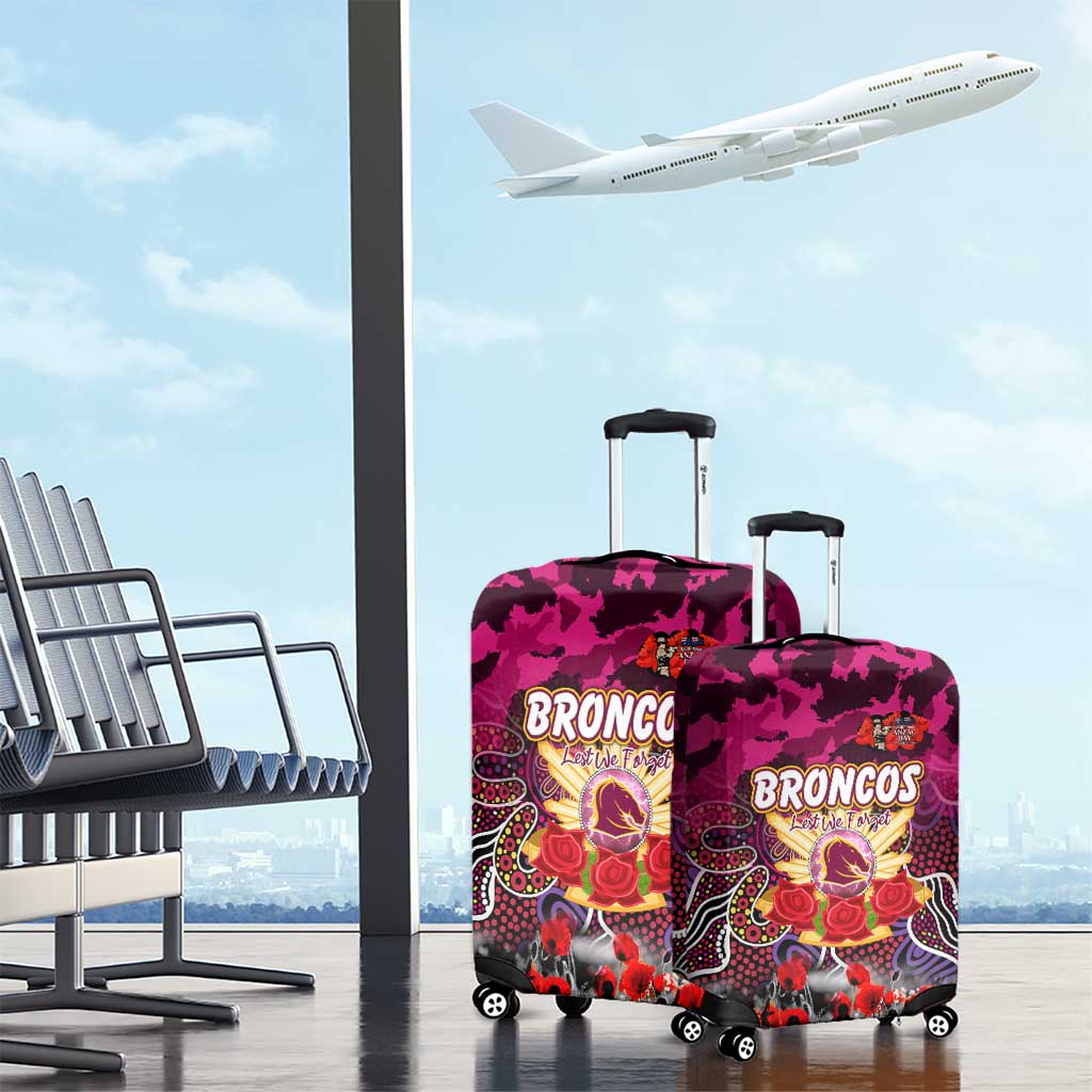 Broncos ANZAC Day Luggage Cover Australian Army - Lest We Forget