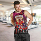 Personalized Broncos ANZAC Day Men Tank Top Australian Army - Lest We Forget