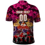 Personalized Broncos ANZAC Day Polo Shirt Australian Army - Lest We Forget