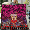 Broncos ANZAC Day Quilt Australian Army - Lest We Forget
