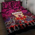 Broncos ANZAC Day Quilt Bed Set Australian Army - Lest We Forget