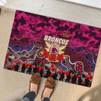 Broncos ANZAC Day Rubber Doormat Australian Army - Lest We Forget