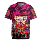 Personalized Broncos ANZAC Day Rugby Jersey Australian Army - Lest We Forget