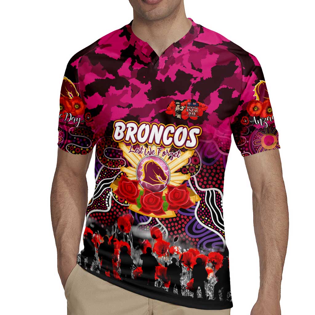 Personalized Broncos ANZAC Day Rugby Jersey Australian Army - Lest We Forget