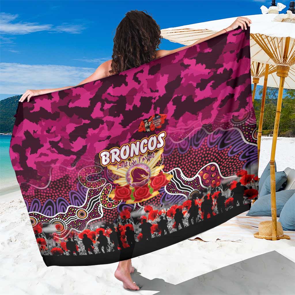 Broncos ANZAC Day Sarong Australian Army - Lest We Forget