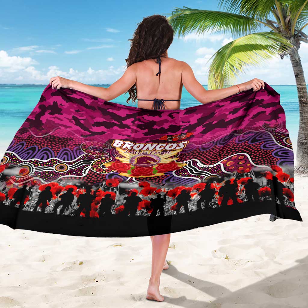 Broncos ANZAC Day Sarong Australian Army - Lest We Forget