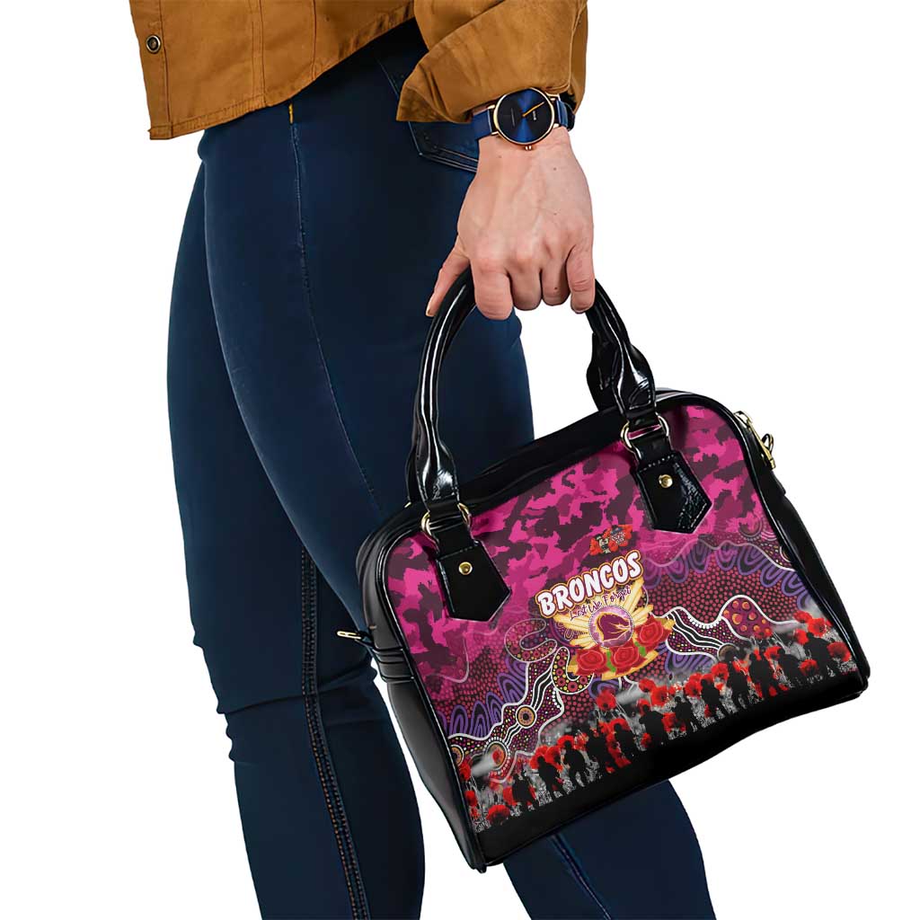 Broncos ANZAC Day Shoulder Handbag Australian Army - Lest We Forget