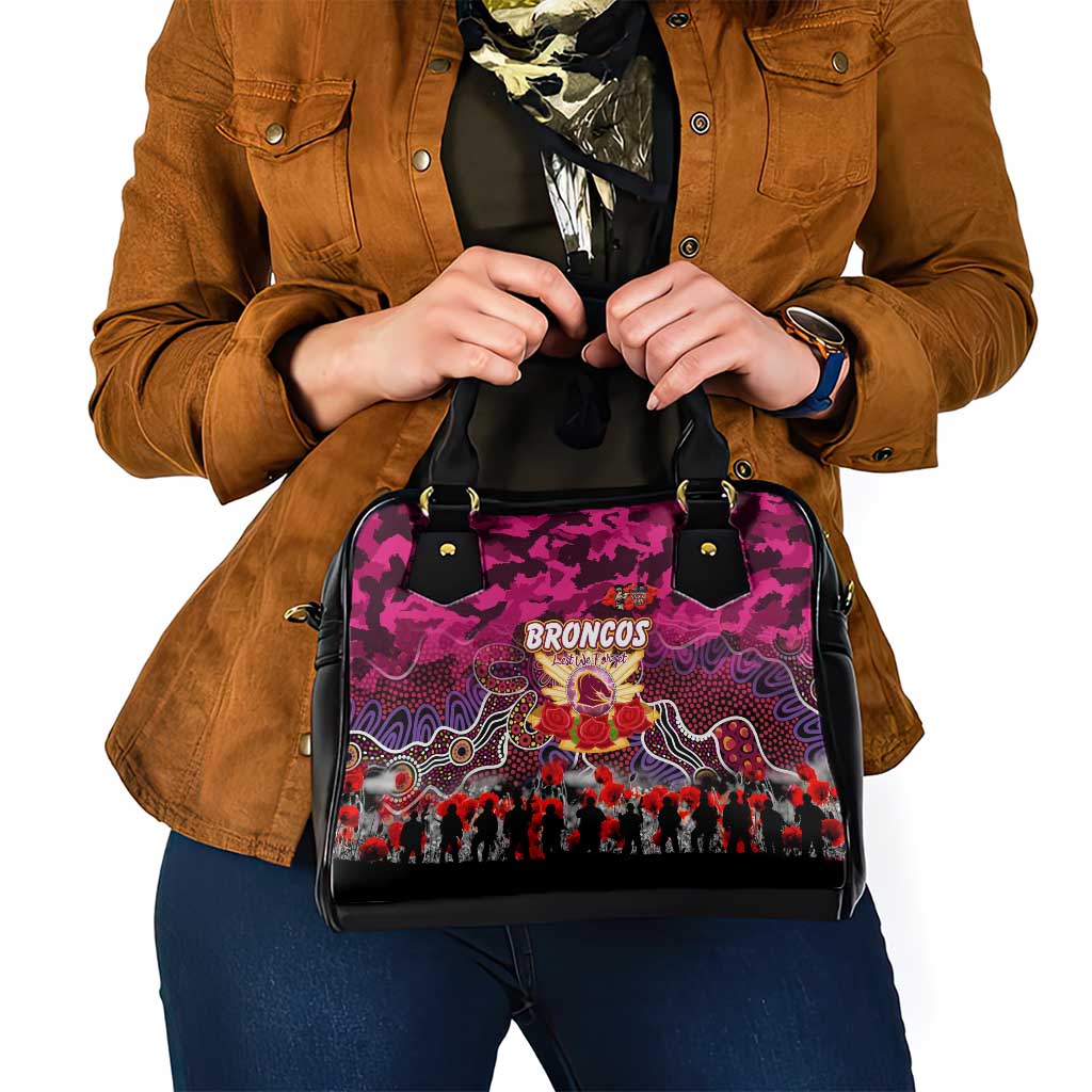 Broncos ANZAC Day Shoulder Handbag Australian Army - Lest We Forget