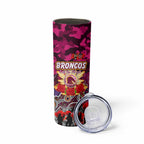 Personalized Broncos ANZAC Day Skinny Tumbler Australian Army - Lest We Forget