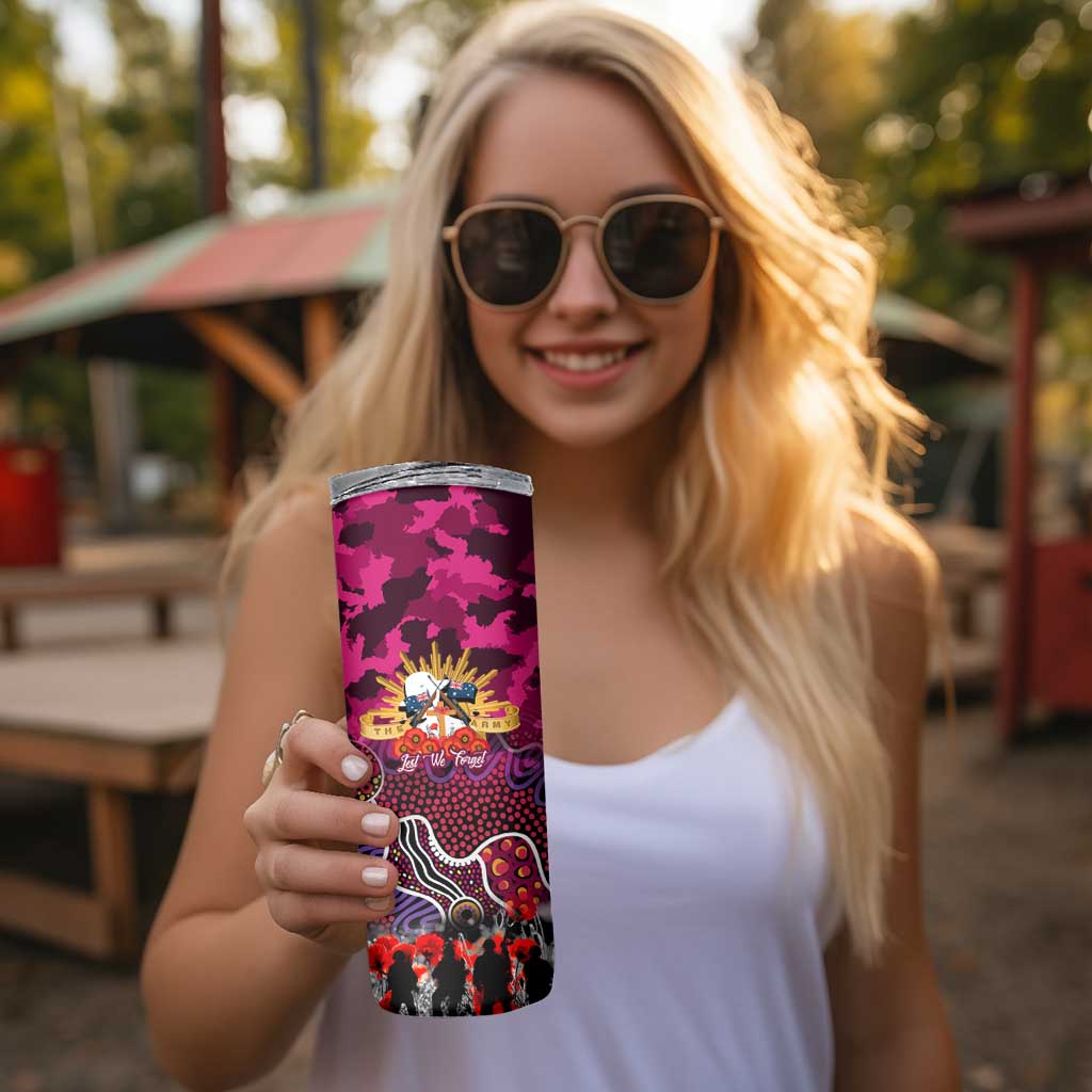 Personalized Broncos ANZAC Day Skinny Tumbler Australian Army - Lest We Forget