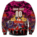 Personalized Broncos ANZAC Day Sweatshirt Australian Army - Lest We Forget