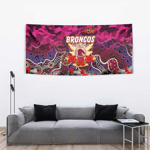 Broncos ANZAC Day Tapestry Australian Army - Lest We Forget