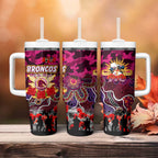 Personalized Broncos ANZAC Day Tumbler With Handle Australian Army - Lest We Forget