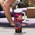 Personalized Broncos ANZAC Day Tumbler With Handle Australian Army - Lest We Forget