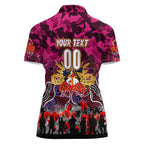 Personalized Broncos ANZAC Day Women Polo Shirt Australian Army - Lest We Forget
