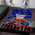 Bulldogs ANZAC Day Area Rug Australian Army - Lest We Forget