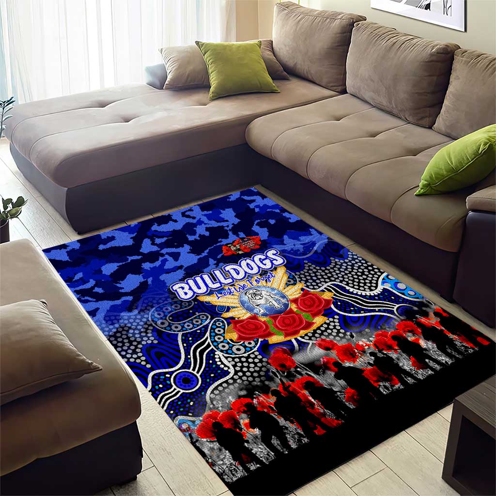 Bulldogs ANZAC Day Area Rug Australian Army - Lest We Forget