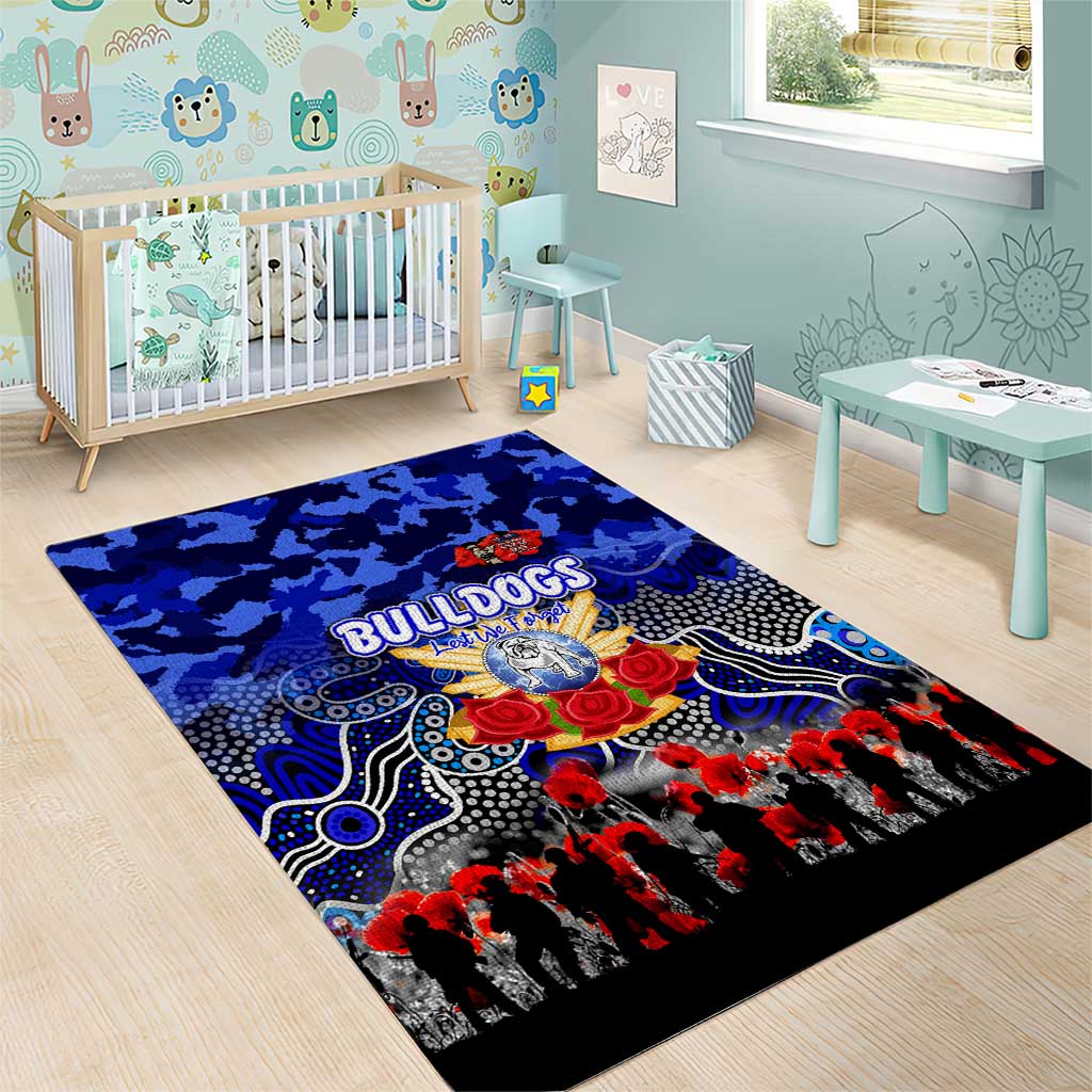 Bulldogs ANZAC Day Area Rug Australian Army - Lest We Forget