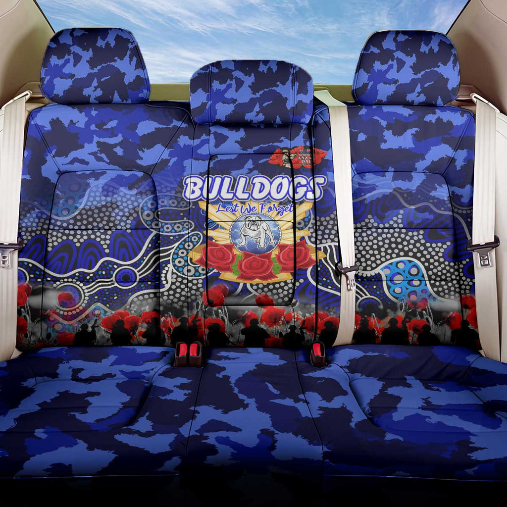 Bulldogs ANZAC Day Back Car Seat Cover Australian Army - Lest We Forget
