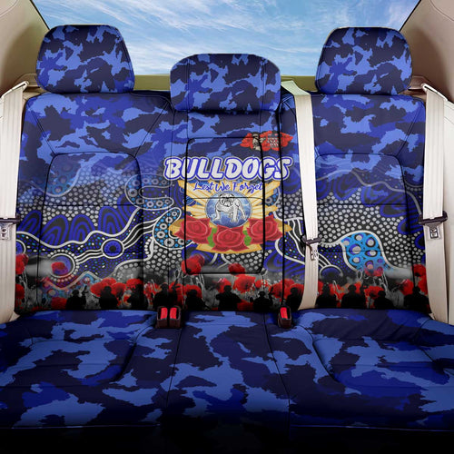 Bulldogs ANZAC Day Back Car Seat Cover Australian Army - Lest We Forget