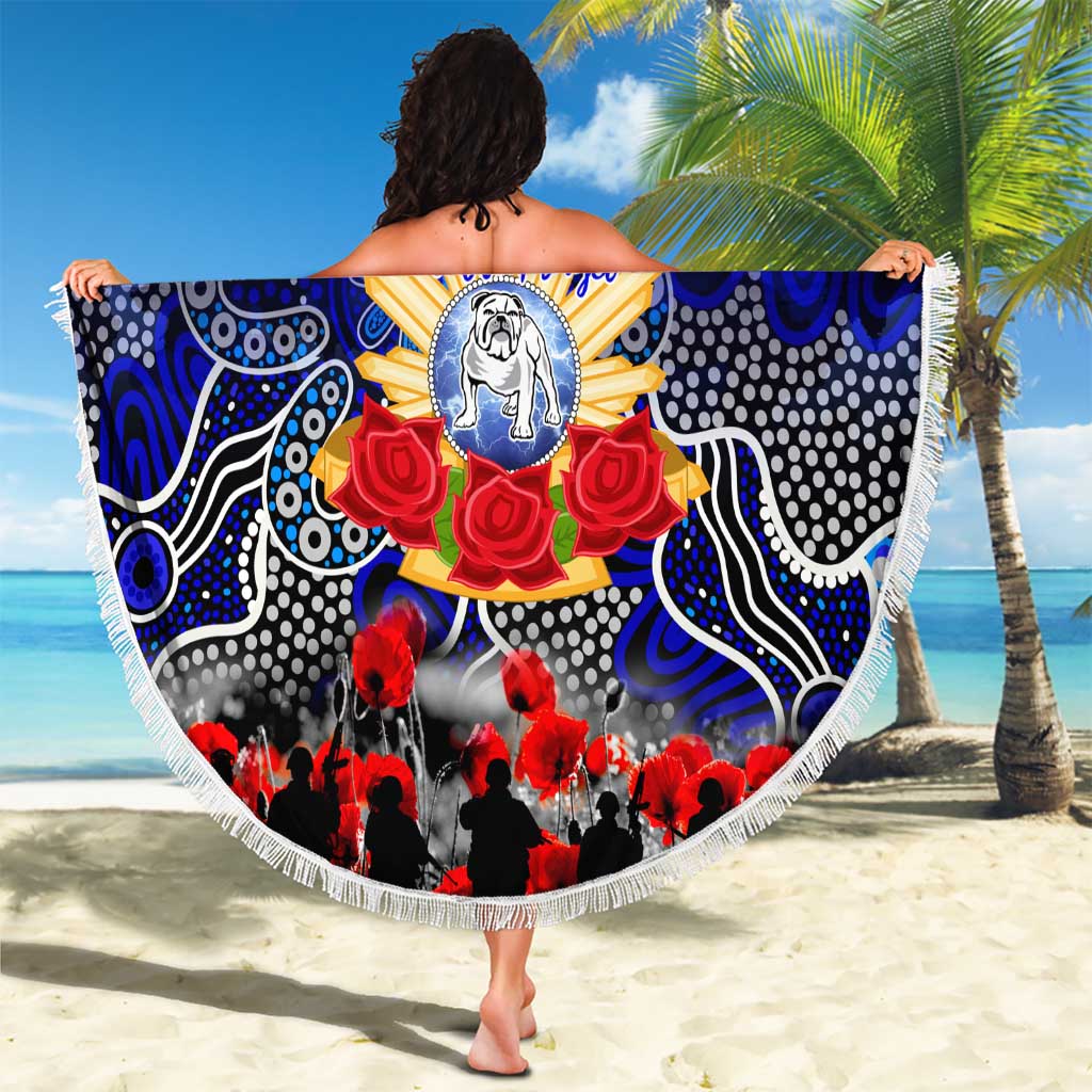 Bulldogs ANZAC Day Beach Blanket Australian Army - Lest We Forget