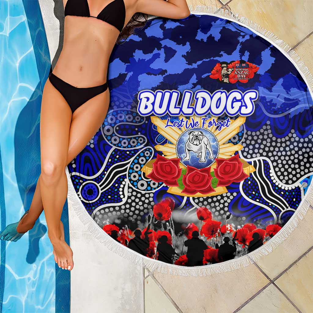 Bulldogs ANZAC Day Beach Blanket Australian Army - Lest We Forget