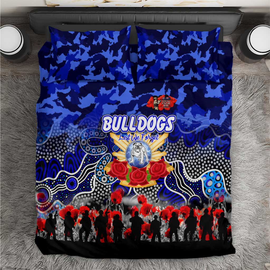 Bulldogs ANZAC Day Bedding Set Australian Army - Lest We Forget