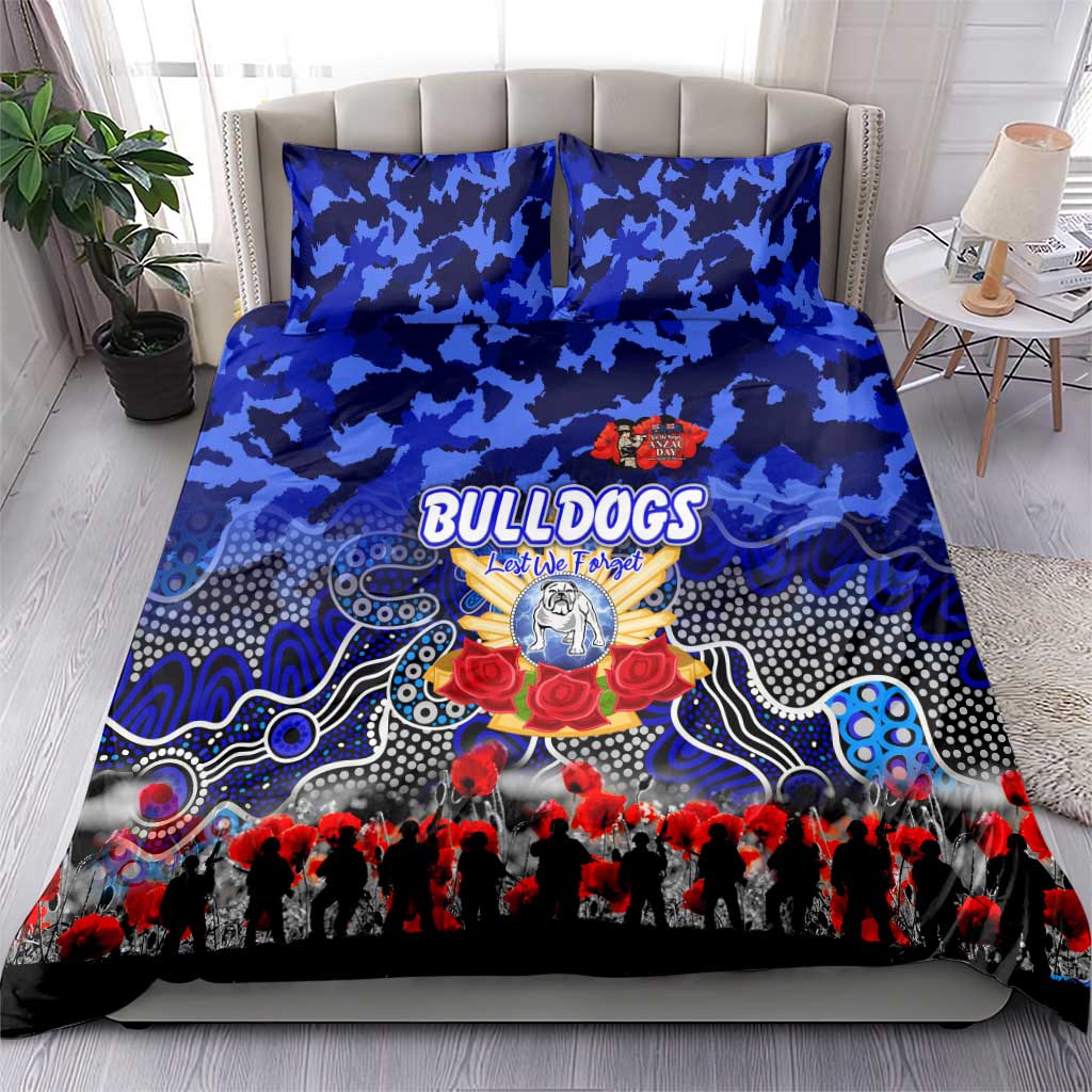 Bulldogs ANZAC Day Bedding Set Australian Army - Lest We Forget
