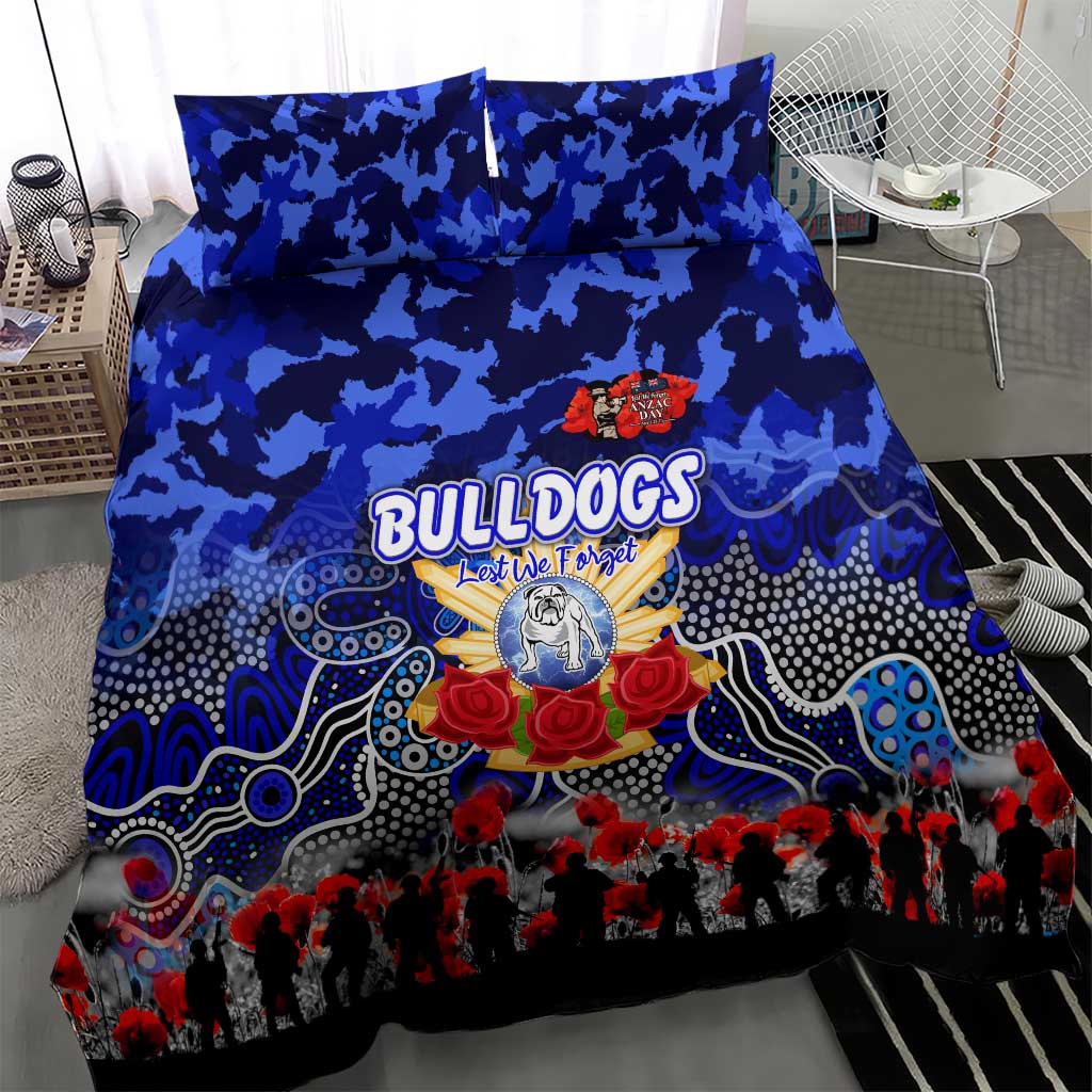 Bulldogs ANZAC Day Bedding Set Australian Army - Lest We Forget