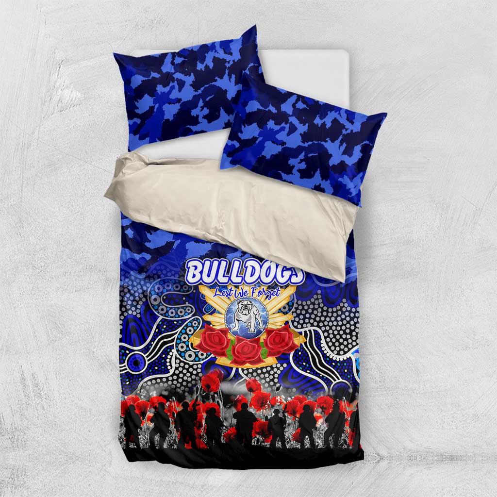 Bulldogs ANZAC Day Bedding Set Australian Army - Lest We Forget