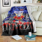 Bulldogs ANZAC Day Blanket Australian Army - Lest We Forget