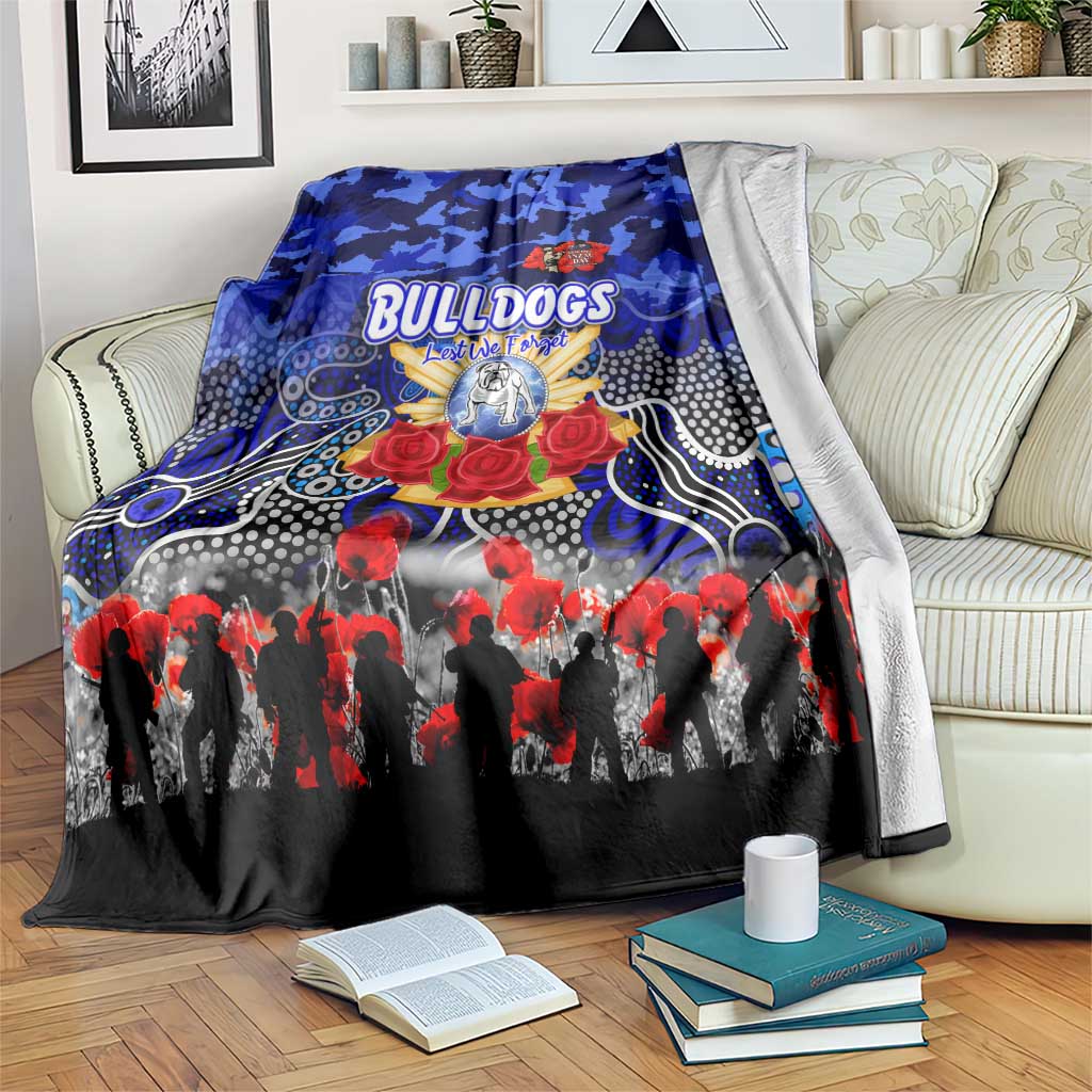 Bulldogs ANZAC Day Blanket Australian Army - Lest We Forget