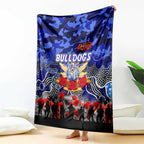 Bulldogs ANZAC Day Blanket Australian Army - Lest We Forget
