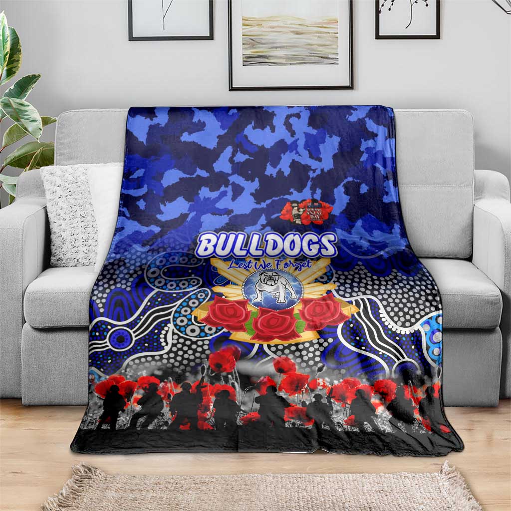 Bulldogs ANZAC Day Blanket Australian Army - Lest We Forget