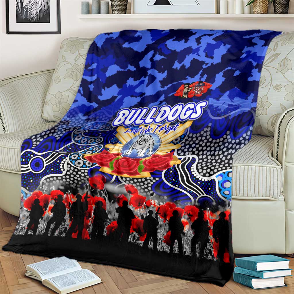 Bulldogs ANZAC Day Blanket Australian Army - Lest We Forget