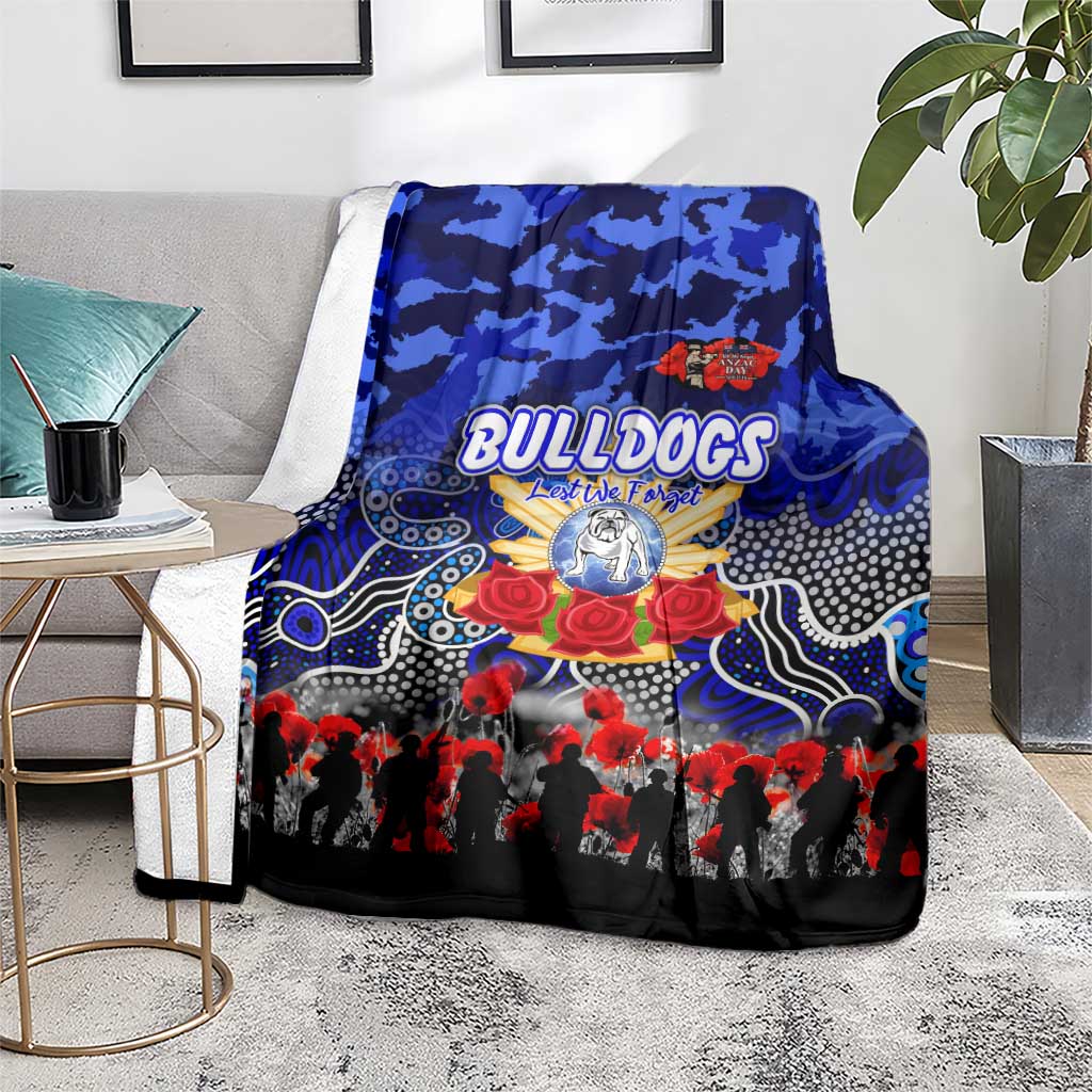 Bulldogs ANZAC Day Blanket Australian Army - Lest We Forget