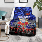 Bulldogs ANZAC Day Blanket Australian Army - Lest We Forget