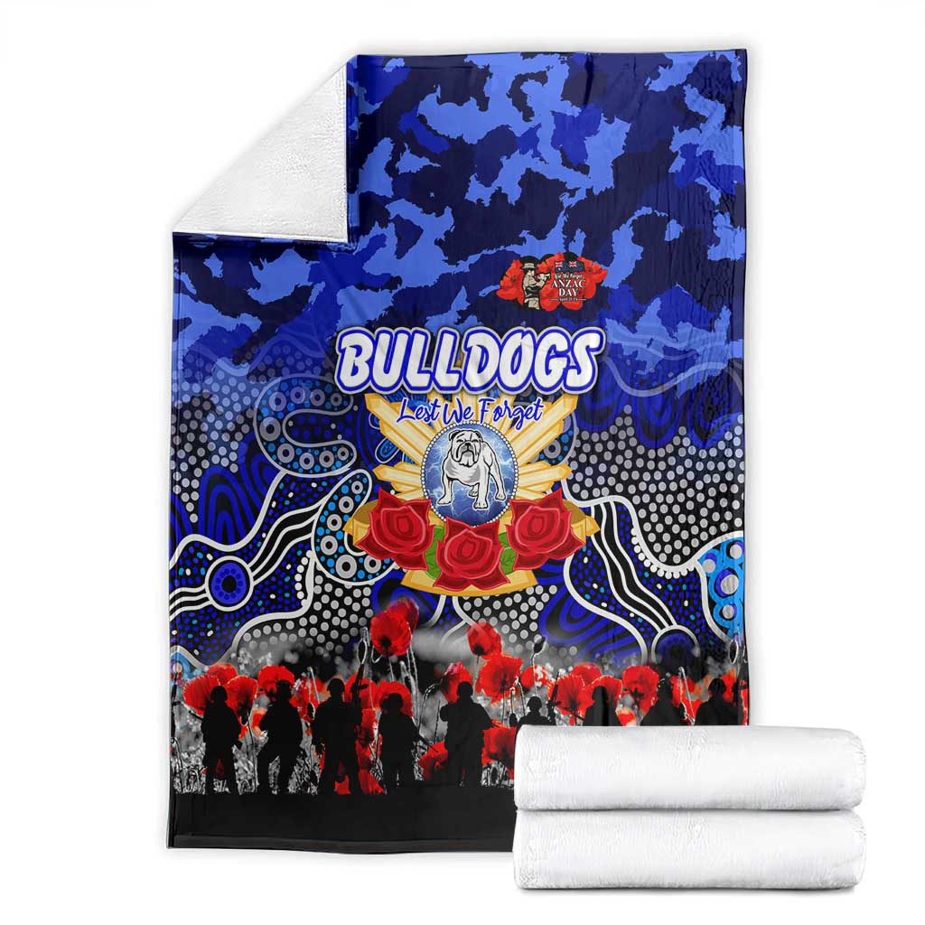 Bulldogs ANZAC Day Blanket Australian Army - Lest We Forget