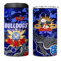 Personalized Bulldogs ANZAC Day 4 in 1 Can Cooler Tumbler Australian Army - Lest We Forget