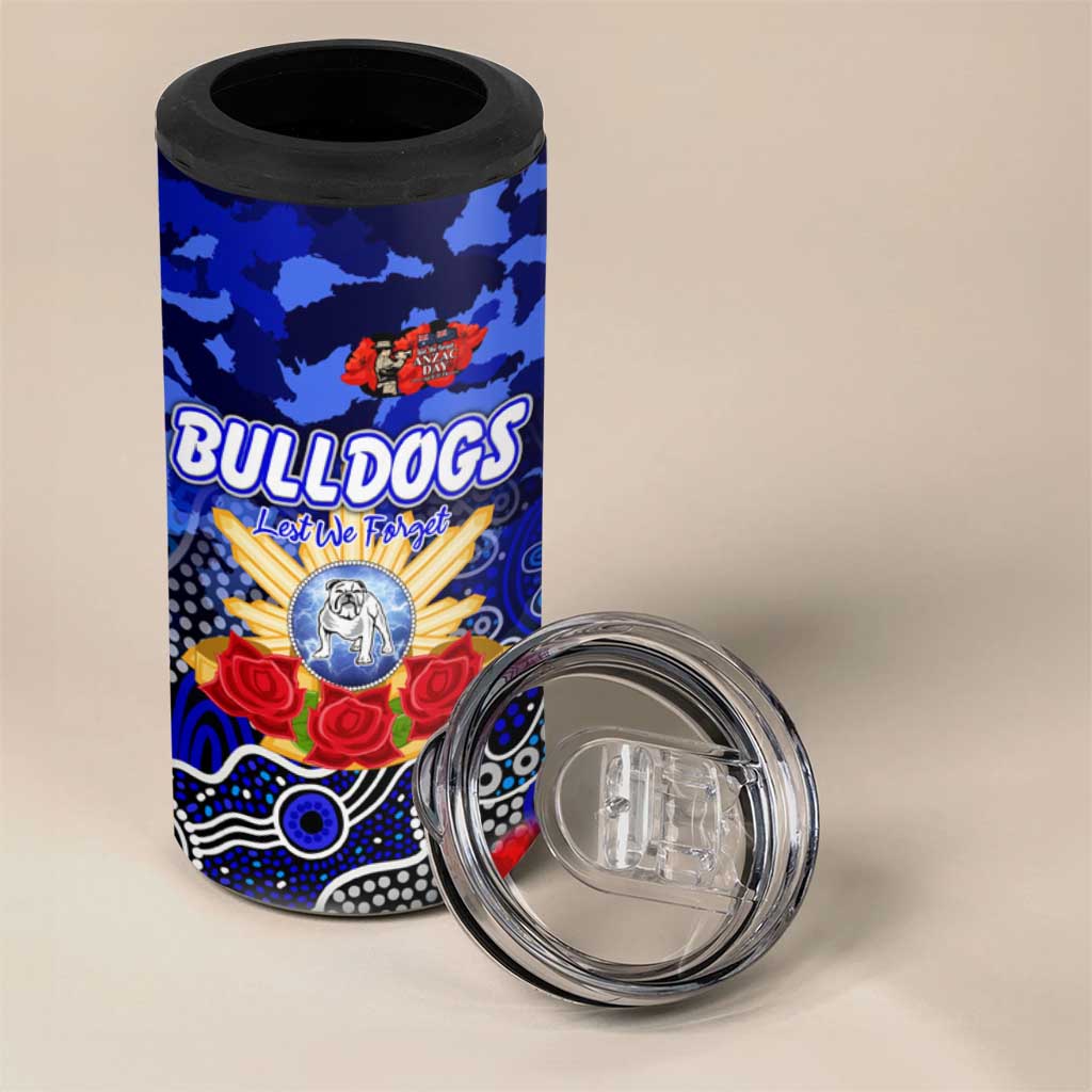 Personalized Bulldogs ANZAC Day 4 in 1 Can Cooler Tumbler Australian Army - Lest We Forget