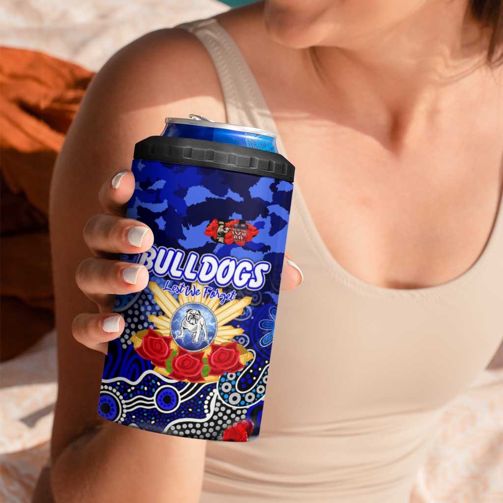 Personalized Bulldogs ANZAC Day 4 in 1 Can Cooler Tumbler Australian Army - Lest We Forget