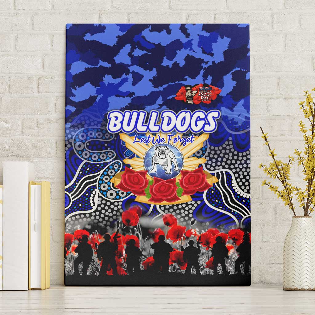 Bulldogs ANZAC Day Canvas Wall Art Australian Army - Lest We Forget
