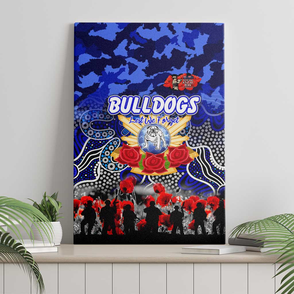 Bulldogs ANZAC Day Canvas Wall Art Australian Army - Lest We Forget