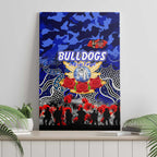 Bulldogs ANZAC Day Canvas Wall Art Australian Army - Lest We Forget
