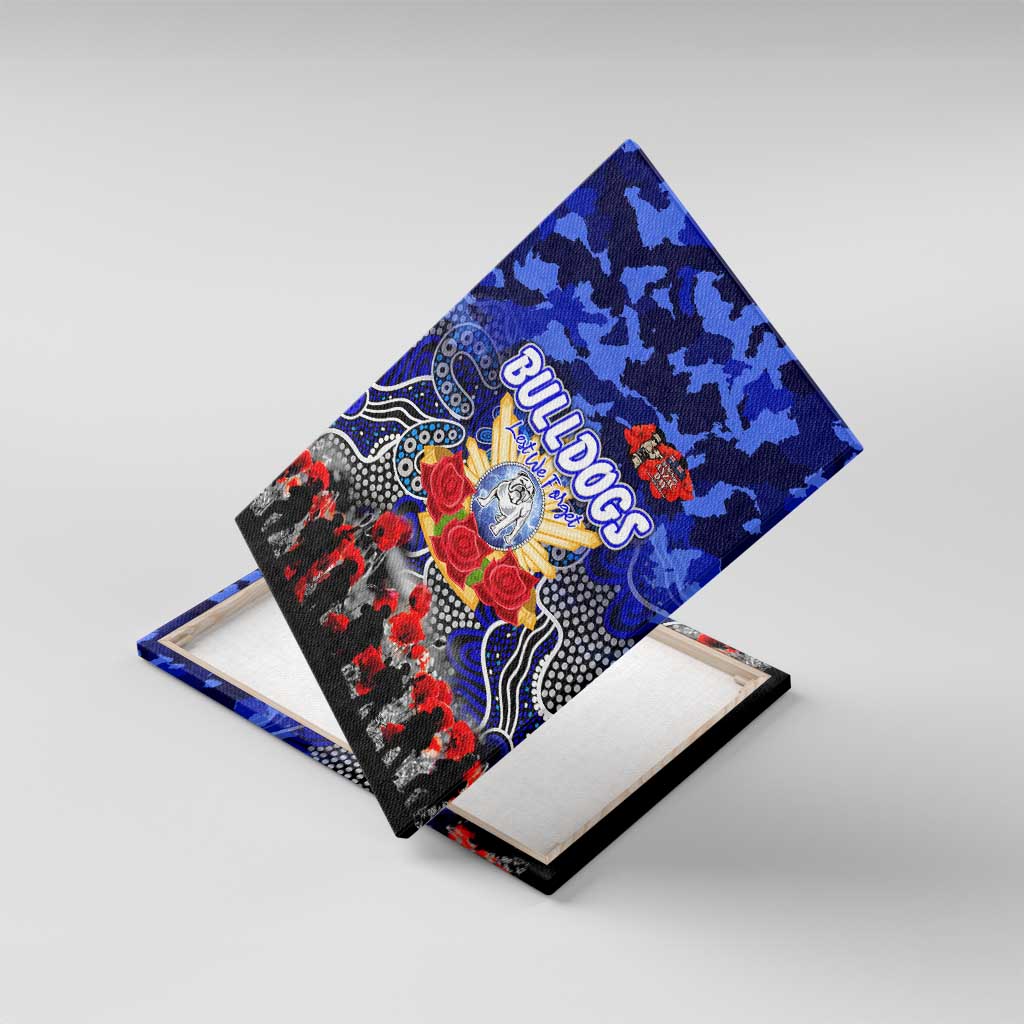 Bulldogs ANZAC Day Canvas Wall Art Australian Army - Lest We Forget