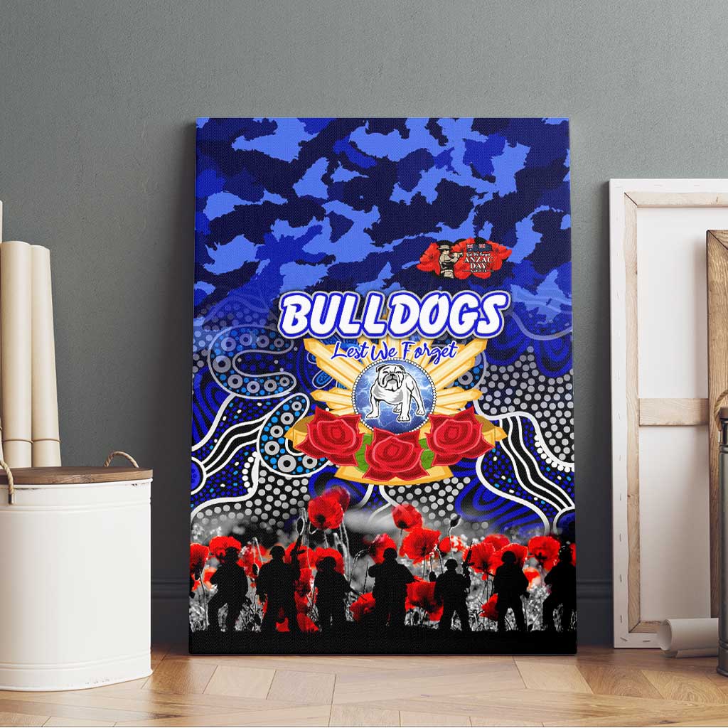 Bulldogs ANZAC Day Canvas Wall Art Australian Army - Lest We Forget