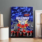 Bulldogs ANZAC Day Canvas Wall Art Australian Army - Lest We Forget
