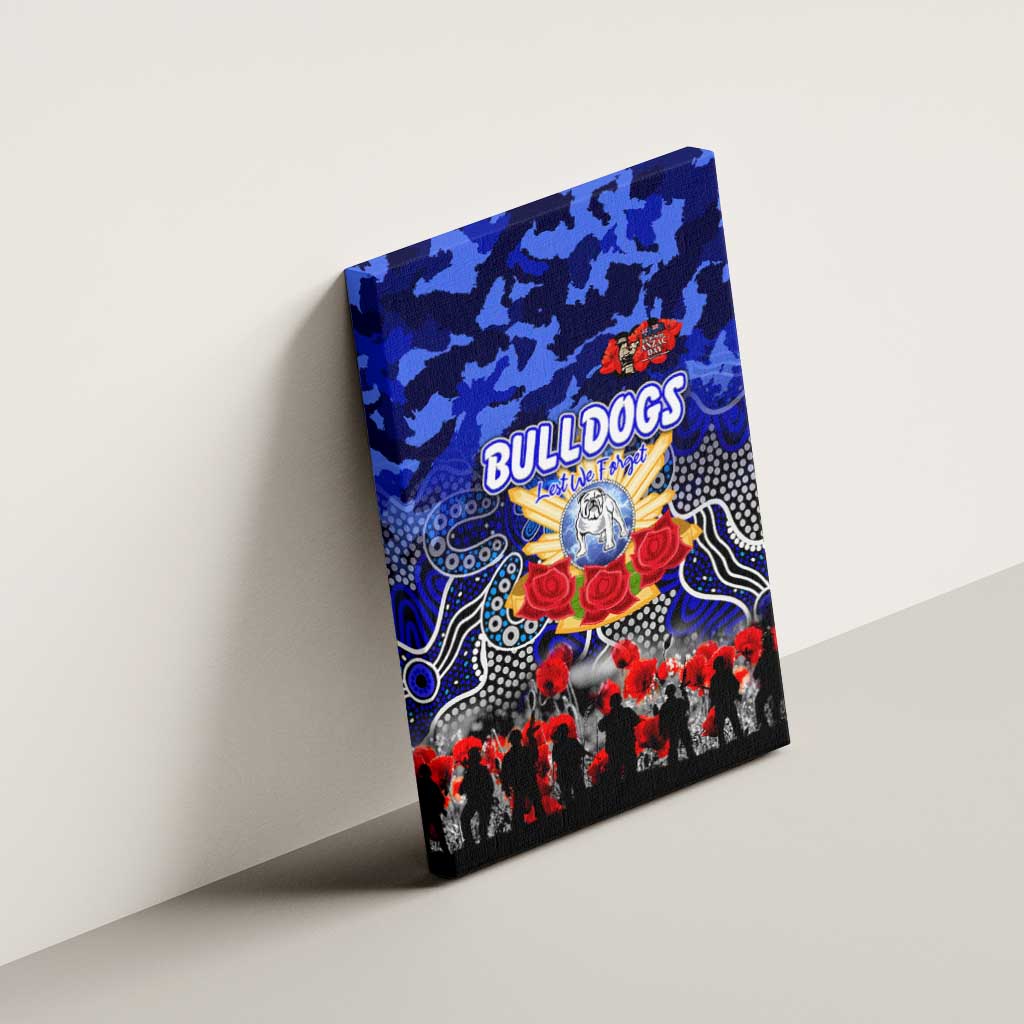 Bulldogs ANZAC Day Canvas Wall Art Australian Army - Lest We Forget