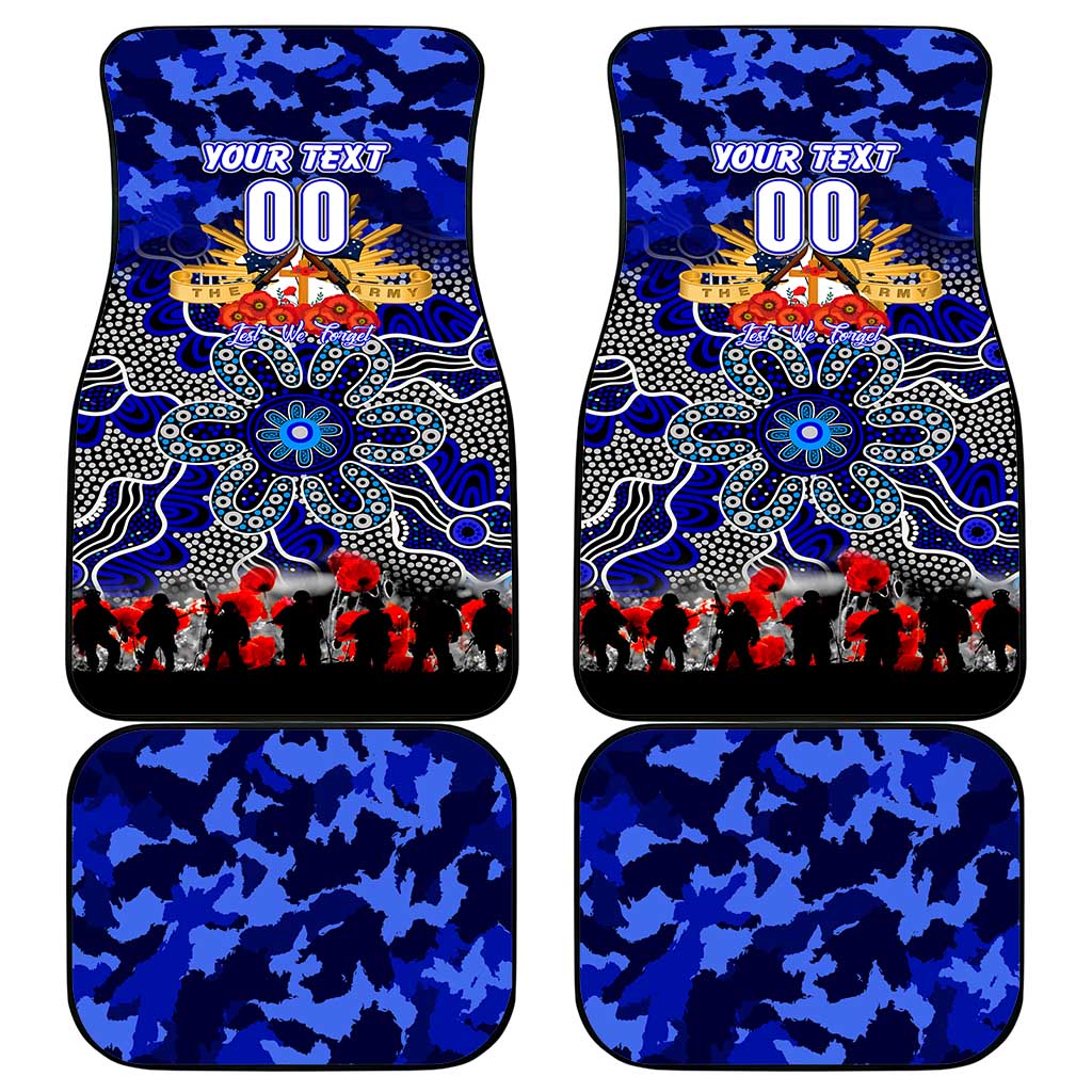 Bulldogs ANZAC Day Car Mats Australian Army - Lest We Forget