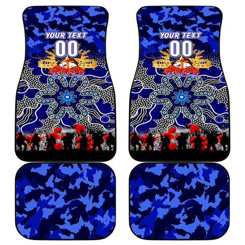 Bulldogs ANZAC Day Car Mats Australian Army - Lest We Forget